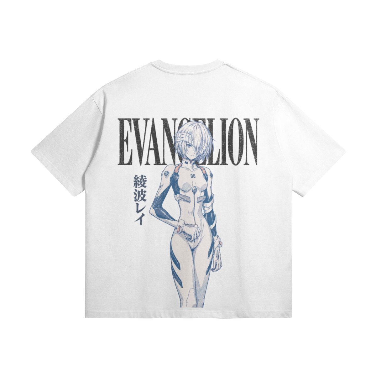 Ayanami Rei 305GSM T Shirt Back Ayanami Rei - 305GSM Oversized T-Shirt