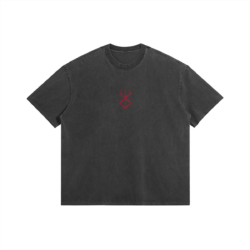 Brand of Sacrifice Embroidery, 285GSM Faded Wash T-Shirt