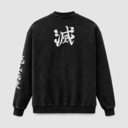 Demon Slayer Corps 440GSM Faded Sweatshirt Back