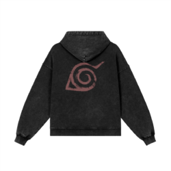 Konoha - 440GSM Snow Washed Zip Hoodie