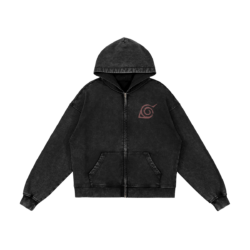 Alternative view of Konoha - 440GSM Snow Washed Zip Hoodie