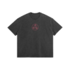 Distressed Uchiha Symbol 285GSM Faded Wash T Shirt Front
