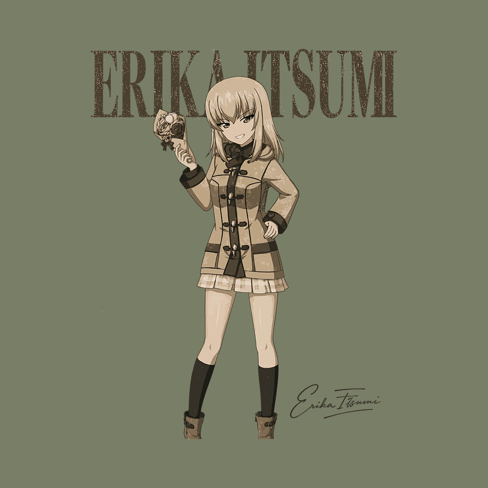 Erika Itsumi Back Art Preview Erika Itsumi, 285GSM Faded Wash T-Shirt - Image 4