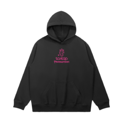 Ruby 2 380GSM Faded Wash Hoodie Front Ruby Hoshino, Embroidery - 380GSM Washed Hoodie
