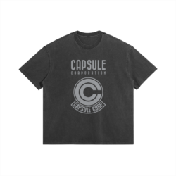 Capsule Corporation 2 285GSM Faded Wash T Shirt Capsule Corporation - 285gsm Faded Wash T-Shirt