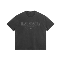 Hasu No Sora 285GSM Faded Wash T Shirt Front Love Live! Hasunosora - 285gsm Faded Wash T-Shirt