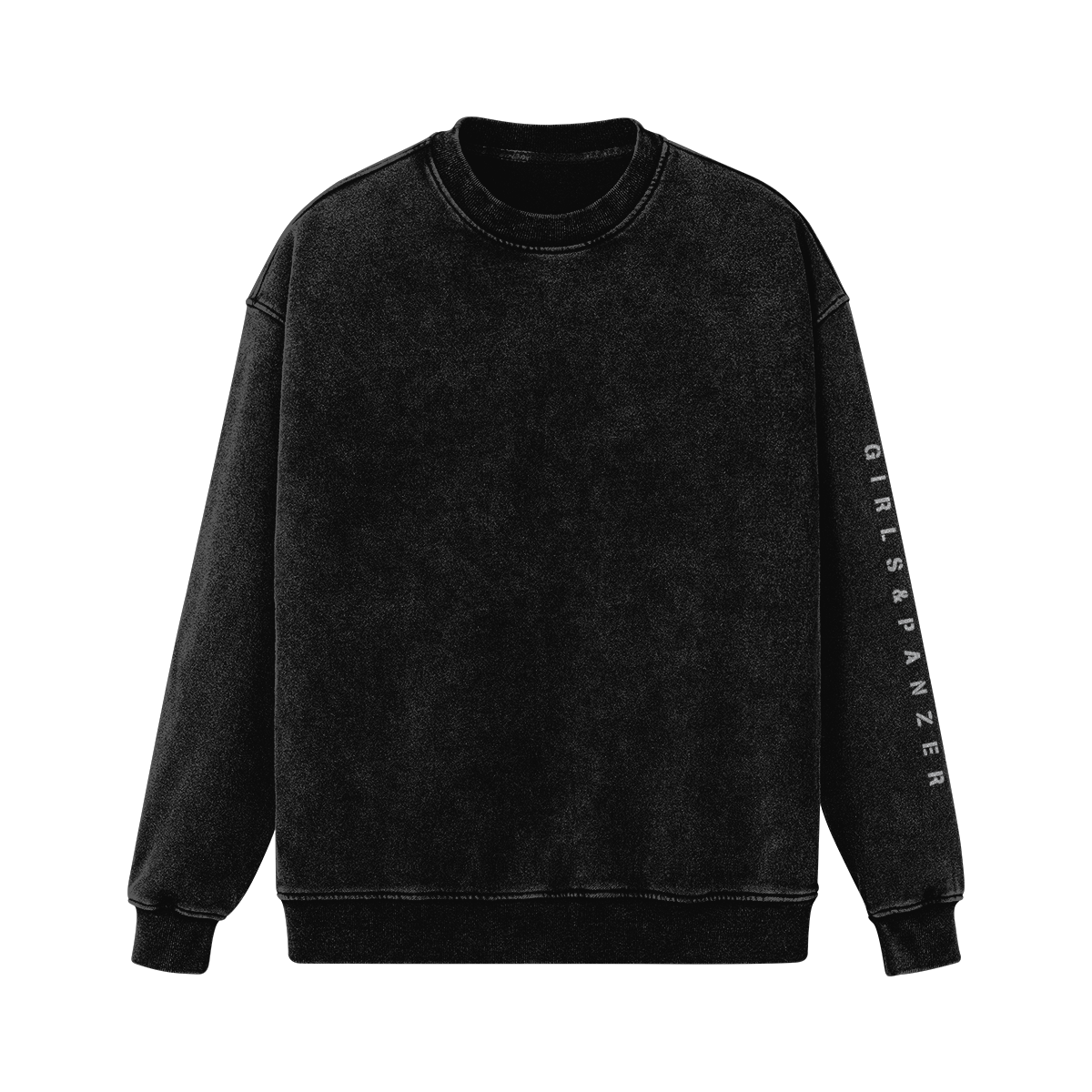 Oarai 440GSM Faded Wash Sweatshirt Front Oarai Girls Academy - Embroidered 440GSM Sweatshirt - Image 2