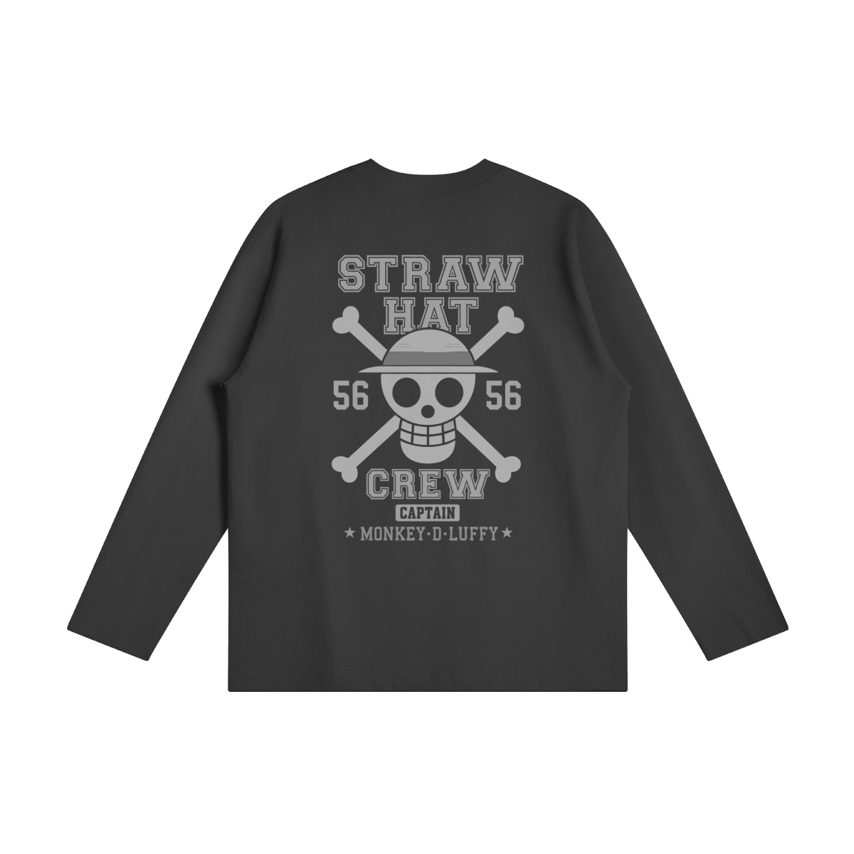 Straw Hat Crew 220GSM Long Sleeve T Shirt Back Straw Hat Crew - Long Sleeve T-Shirt - Image 2