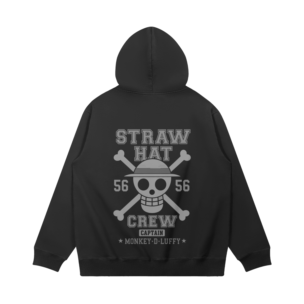 Straw Hat Crew 380GSM Faded Hoodie Back Straw Hat Crew - 380GSM Washed Hoodie