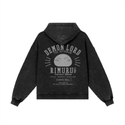 Demon Lord 440GSM Snow Wash Zip Hoodie Back Demon Lord Rimuru - 440GSM Snow Washed Zip Hoodie