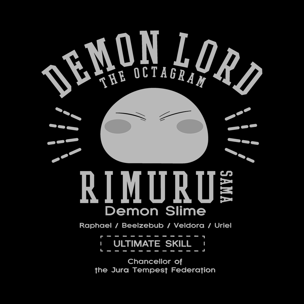 Demon Lord Art Preview Demon Lord Rimuru - 440GSM Snow Washed Zip Hoodie - Image 3