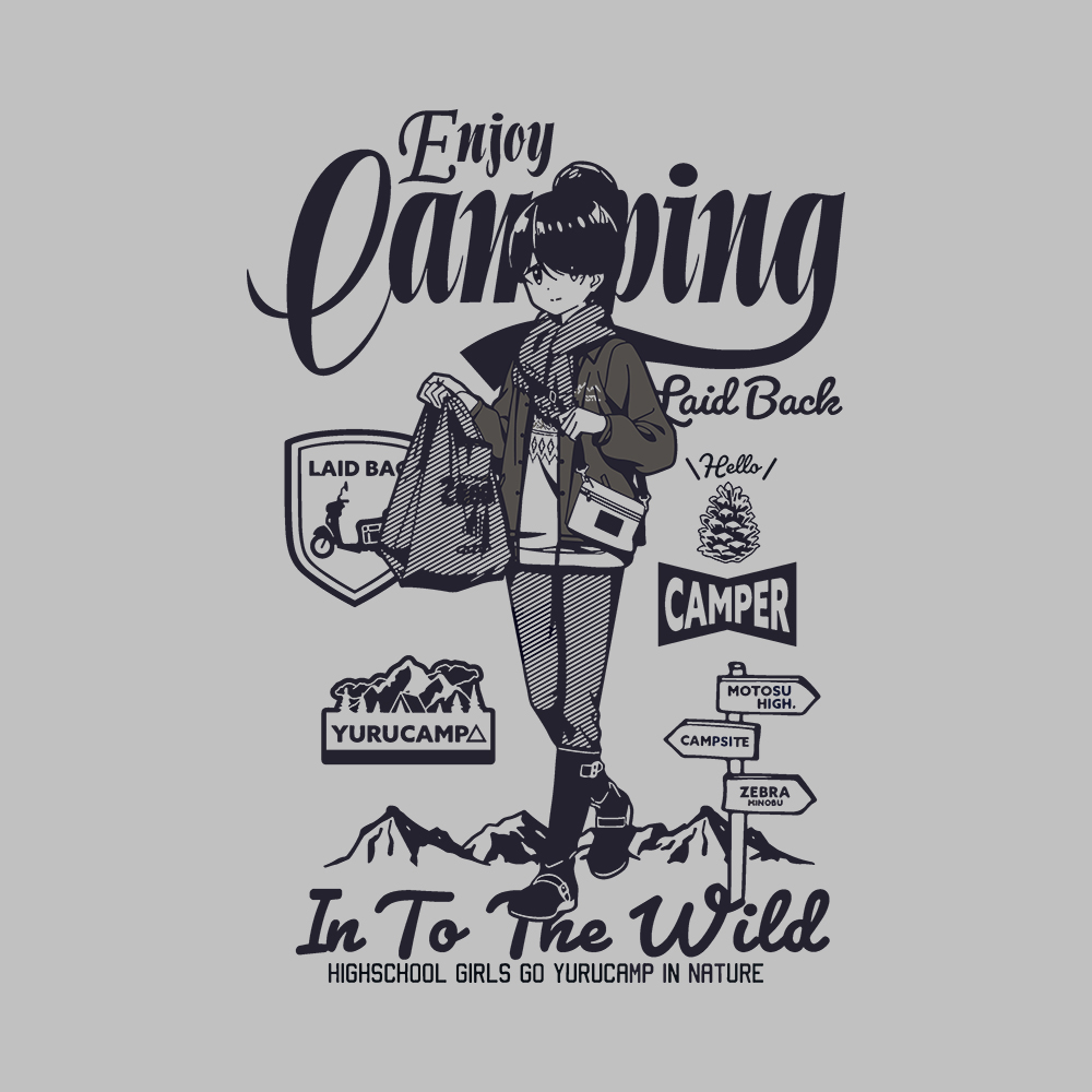 Laid Back Camper Back Art Preview Laid Back Camper - 440GSM Zip Hoodie - Image 3
