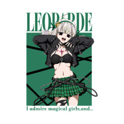 Alternative view of Gushing over Magical Girls, Leoparde - 305GSM Oversized T-Shirt