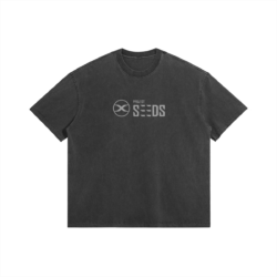 Vash 285GSM Faded Wash T Shirt Front Project SEEDS - 285gsm Faded Wash T-Shirt