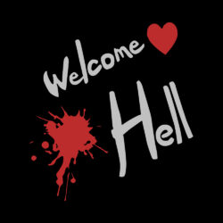 Alternative view of Touhou Project, Welcome Hell - 285gsm Faded Wash T-Shirt