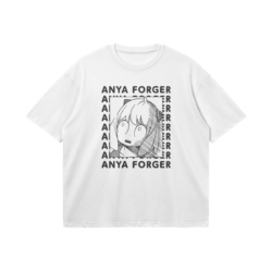 Anya Forger 4 Black 240GSM Boxy T Shirt Anya - 240GSM Boxy T-Shirt