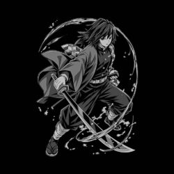 Alternative view of Giyuu - 285gsm Faded Wash T-Shirt