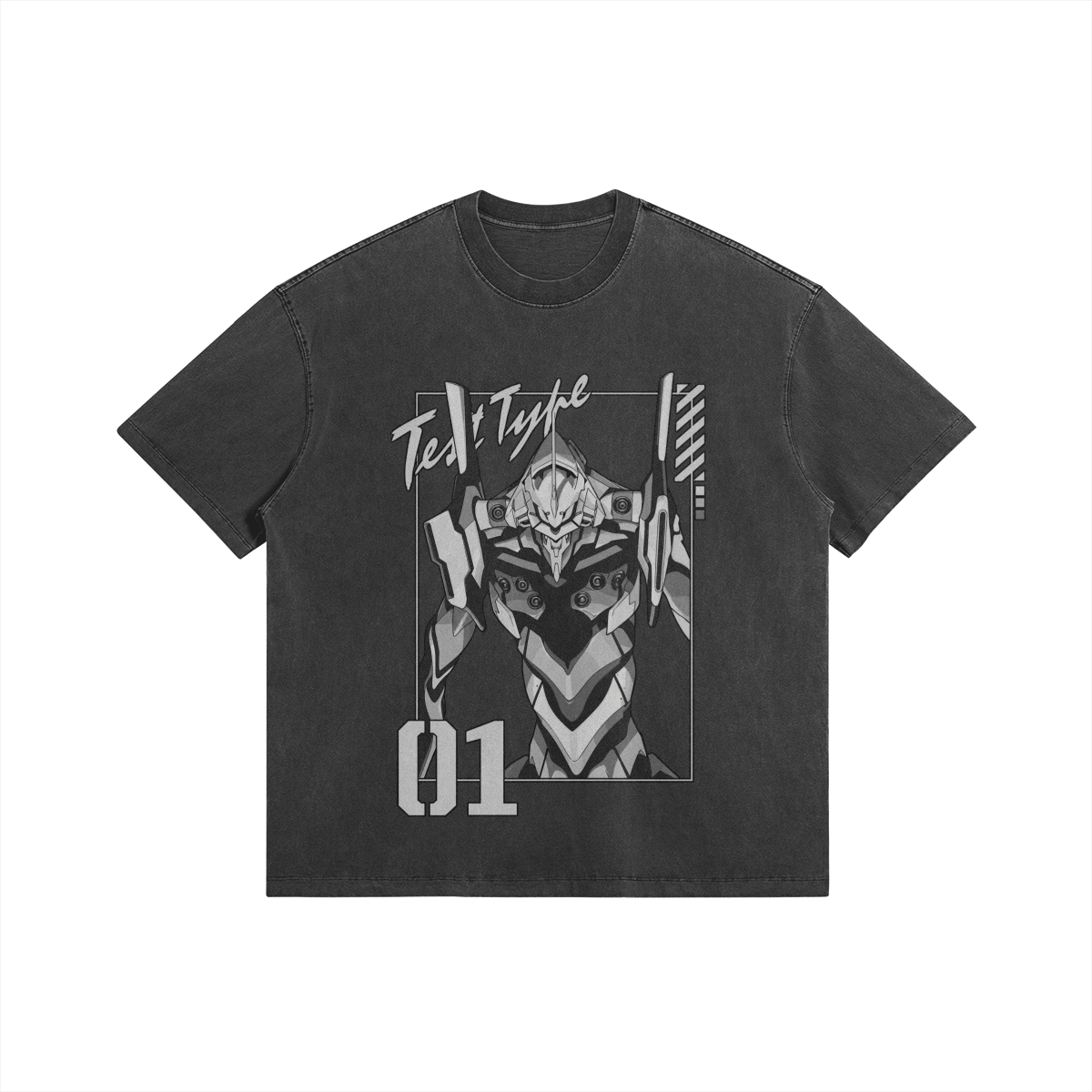 Art Unit 01 285GSM Faded Wash T Shirt Eva 01 - 285gsm Faded Wash T-Shirt
