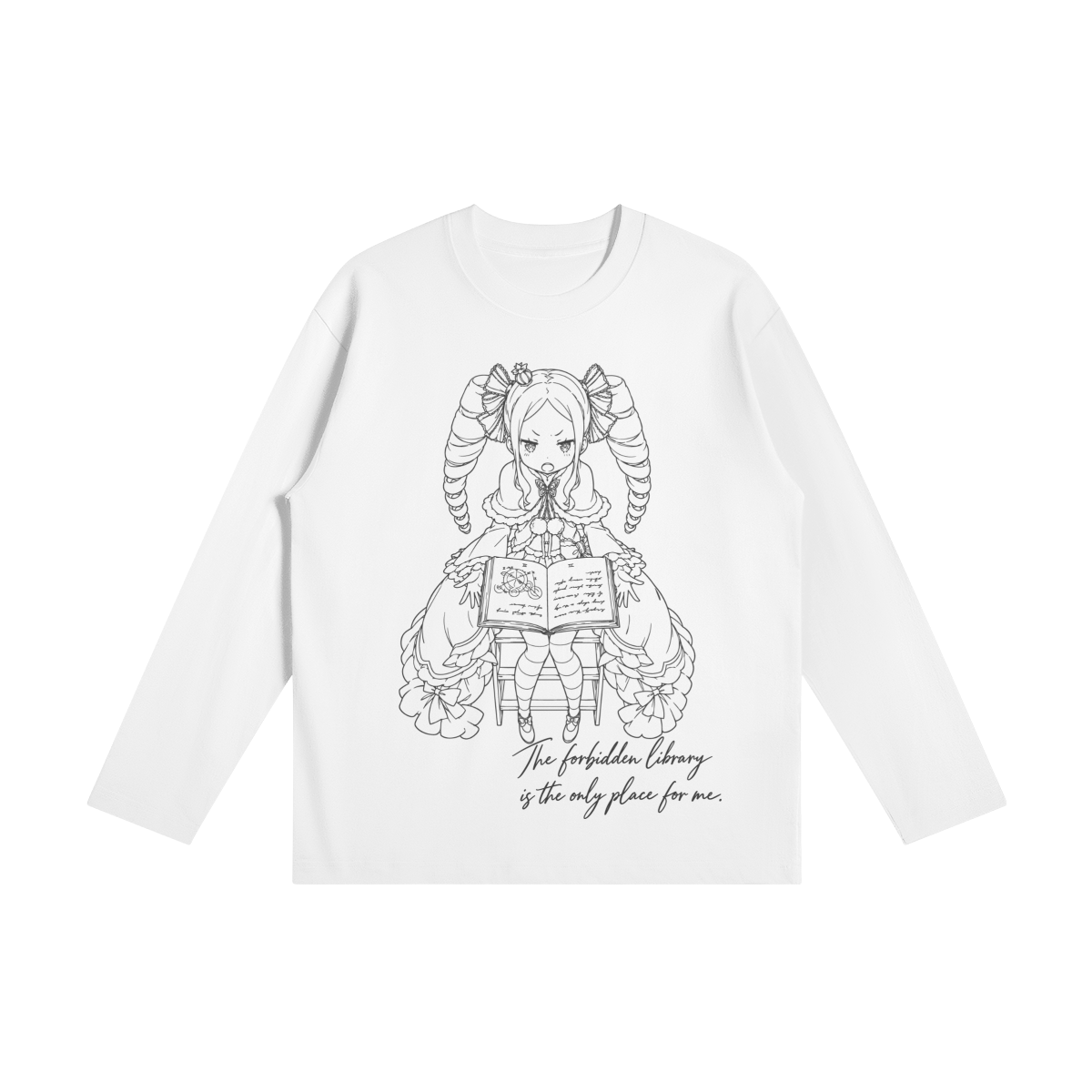 Beatrice in the Forbidden Library 220GSM Long Sleeve T Shirt Beatrice in the Forbidden Library - Long Sleeve T-Shirt