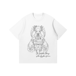 Beatrice in the Forbidden Library 220GSM Regular Fit T Shirt Beatrice in the Forbidden Library T-Shirt