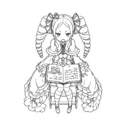 Alternative view of Beatrice in the Forbidden Library T-Shirt