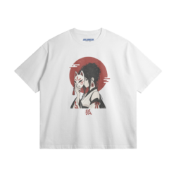 City Fox Shrine Maiden - 305GSM Oversized T-Shirt