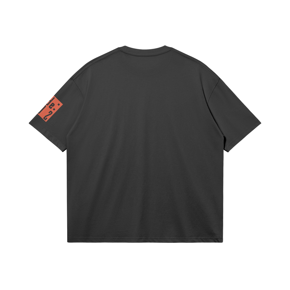 Code 002 Black 240GSM Boxy T Shirt Back Code 002 - 240GSM Boxy T-Shirt - Image 2