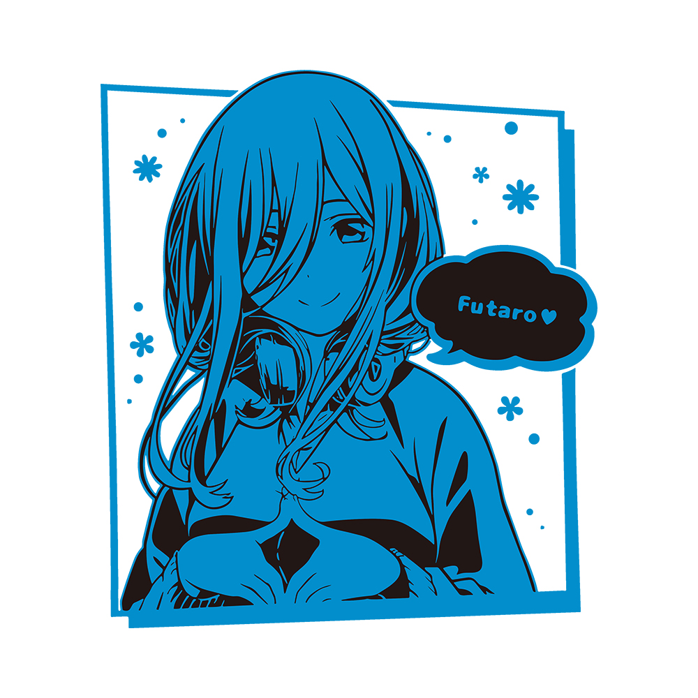 Miku 2 Art Preview Miku Nakano - 305GSM Oversized T-Shirt - Image 2