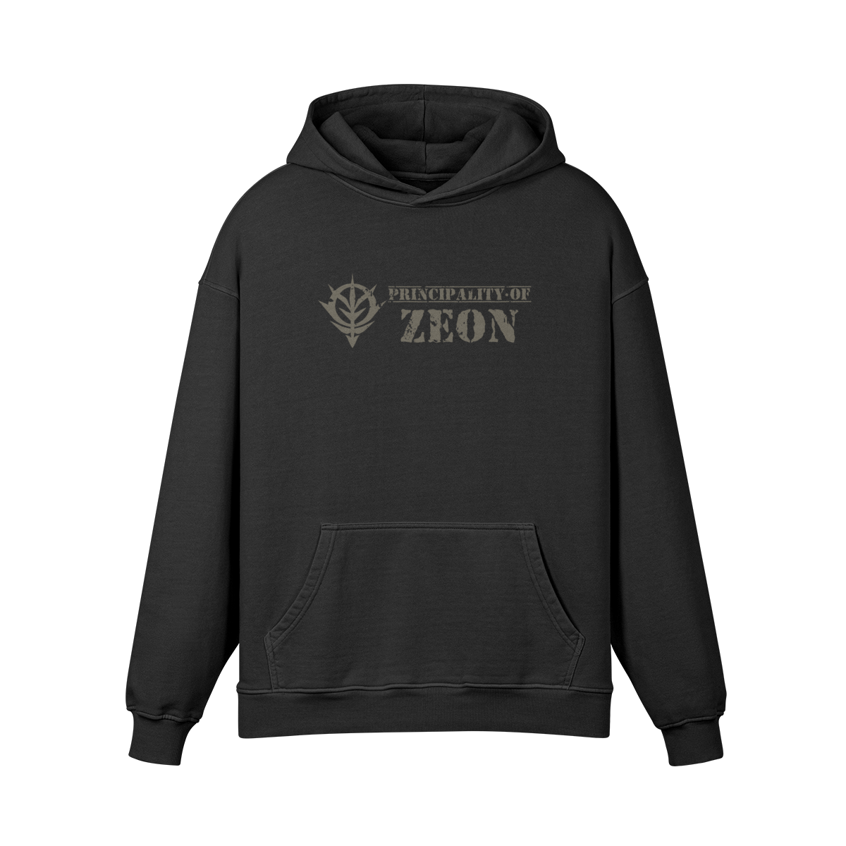 Principality of Zeon 440GSM Washed Hoodie Front Principality of Zeon - 440GSM Faded Wash Hoodie - Image 2