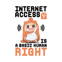 Alternative view of Umaru, Internet Access Is a Human Right - 240GSM Boxy T-Shirt