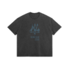 WILLE Blue 285GSM Faded Wash T Shirt Front