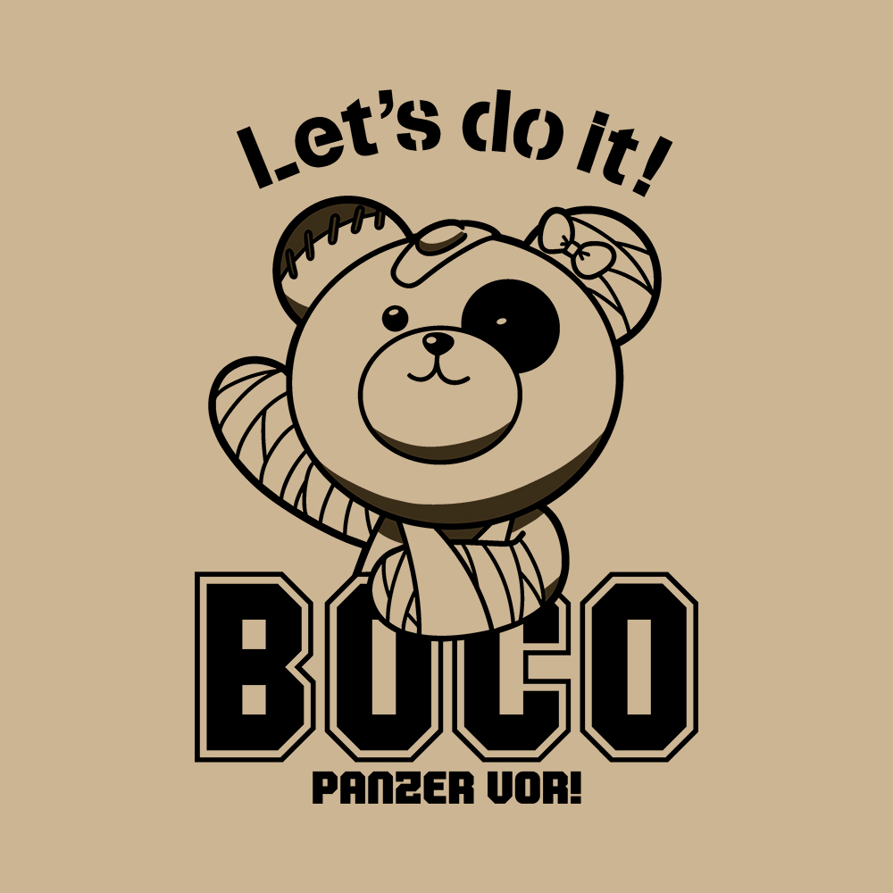 Boco 2 Back Art Preview Girls und Panzer Boco - 285gsm Faded Wash T-Shirt - Image 3