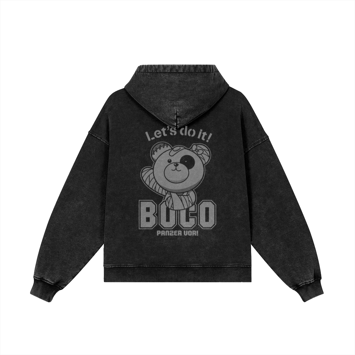 Boco 440GSM Snow Wash Zip Hoodie Back Girls und Panzer Boco - 440GSM Snow Washed Zip Hoodie
