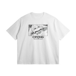 Frieren Crying 305GSM Oversized T Shirt Front Crying For Three Full Days & Nights - 305GSM Oversized T-Shirt