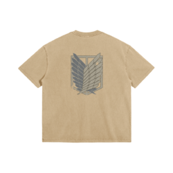 Alternative view of Survey Corps - 285gsm Faded Wash Khaki T-Shirt